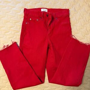 Pistola Women's Bold Red Ankle Jeans